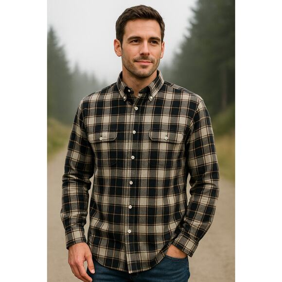 Pendleton Expedition Shirt Mens Medium Plaid Button Down Long Sleeve Cotton - Picture 2 of 10